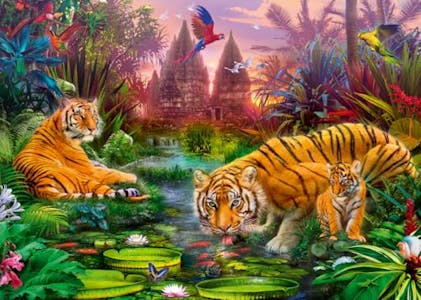 Tiger Family Jigsaw Puzzle