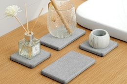 four stone bathroom trays