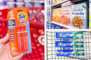 tide cheerios crest collage