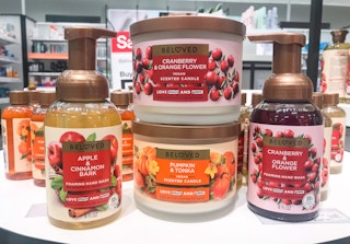 target beloved hand wash and candles on shelf