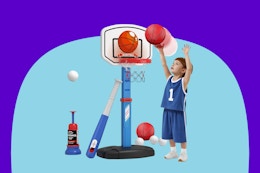Kids' Basketball Hoop and T-Ball Set, Now $29.99 on Amazon card image