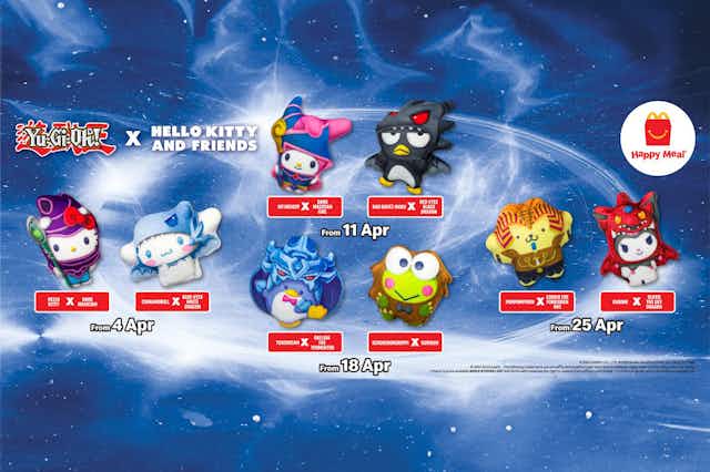 Yu-Gi-Oh! X Hello Kitty Happy Meal Toys Announced for a Summer Release card image