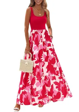 KIRUNDO Women's Floral Maxi Dress