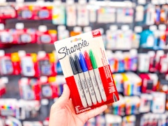 In-store photo of a Sharpie 5-count pack taken in Walmart store