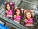 three boxes of schwarzkopf keratin root in walmart cart