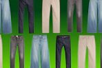 jeans on a gradient