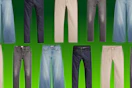 jeans on a gradient