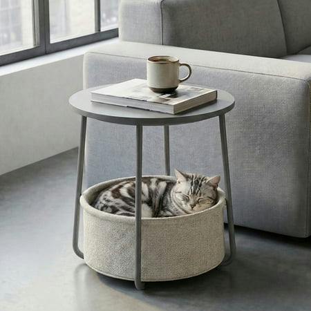 Round Accent Table with Storage