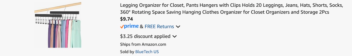 Amazon Pants Hanger 2-Pack 2025