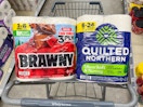 quilted northern and brawny products in walgreens cart