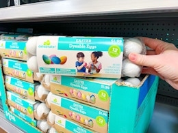 New Easter Find at Walmart: $1.98 Dyeable Plastic Easter Eggs 12-Pack card image