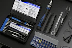 an eyeglass repair kit and tools