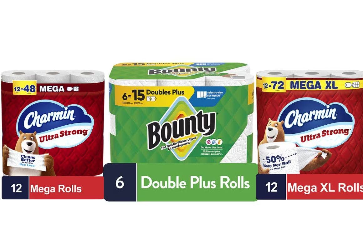 1 Bounty + 2 Charmin