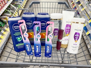pantene nivea men oral-b maybelline items in walgreens cart