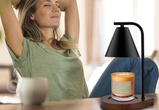 candle warmer lamp on table