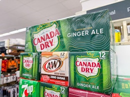 canada dry ginger ale on a shelf
