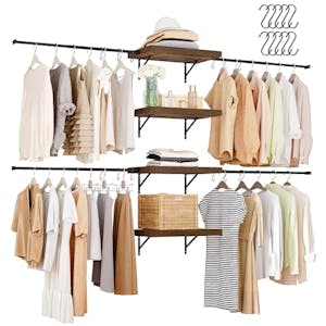 Wall-Mounted 4-Tier Closet System