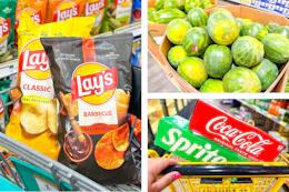 chips watermelon soda collage