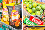 chips watermelon soda collage