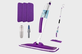 a purple microfiber spray mop
