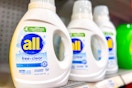 all laundry detergent on a store shelf