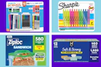 back to school essentials stock images collage
