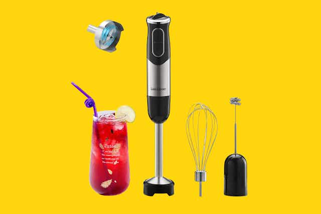 Electric Immersion Hand Blender, Only $13.49 with Amazon Code card image