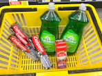 dollar general haul in yellow basket