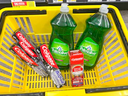 dollar general haul in yellow basket
