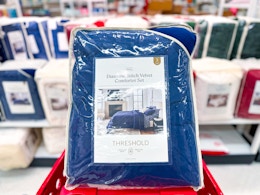 Threshold Queen Velvet Comforter Sets, Only $33.63 at Target (Reg. $60) card image