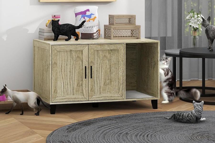 cat litter enclosure Amazon