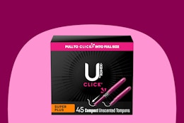 U by Kotex 45-Count Tampon Boxes: Get 2 for Only $10.80 on Amazon card image