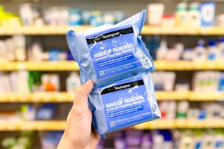 hand holding neutrogena wipes at cvs