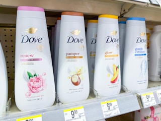 dove body washes on walgreens shelf