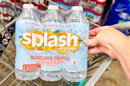 splash refresher water in shopping cart