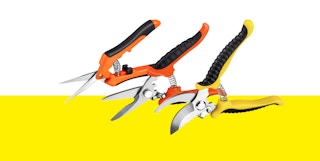 three garden shears