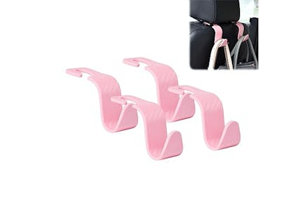 Car Seat Headrest Hook 4-Pack Hanger