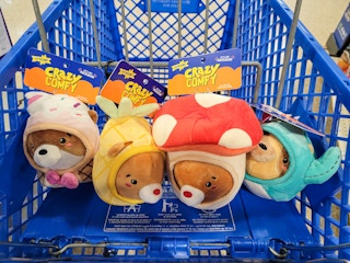 dog toys in a cart