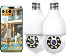 Light Bulb Security Camera 2-Pack