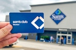 someone holding a sams club member card