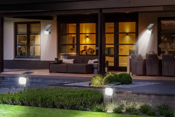 Solar Waterproof Outdoor Lights 4-Pack, as Low as $16 on Amazon