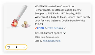 Heated Ice Cream Scoop