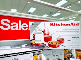 KitchenAid 9-Piece Ceramic Cookware Set, as Low as $62 at Target card image