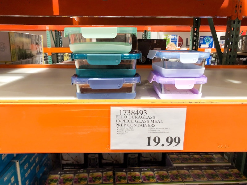 costco ello meal prep glass food storage containers