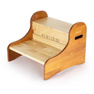 Kids Wooden Step Stool with Storage