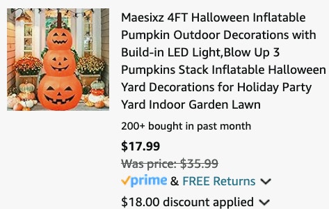 Halloween Inflatable Pumpkin Decor