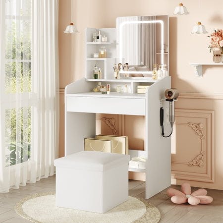 Makeup Vanity Set with Stool