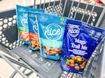 four nice trail mixes in walgreens cart