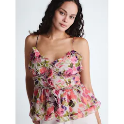 Scoop Ruffle Camisole Tank Top