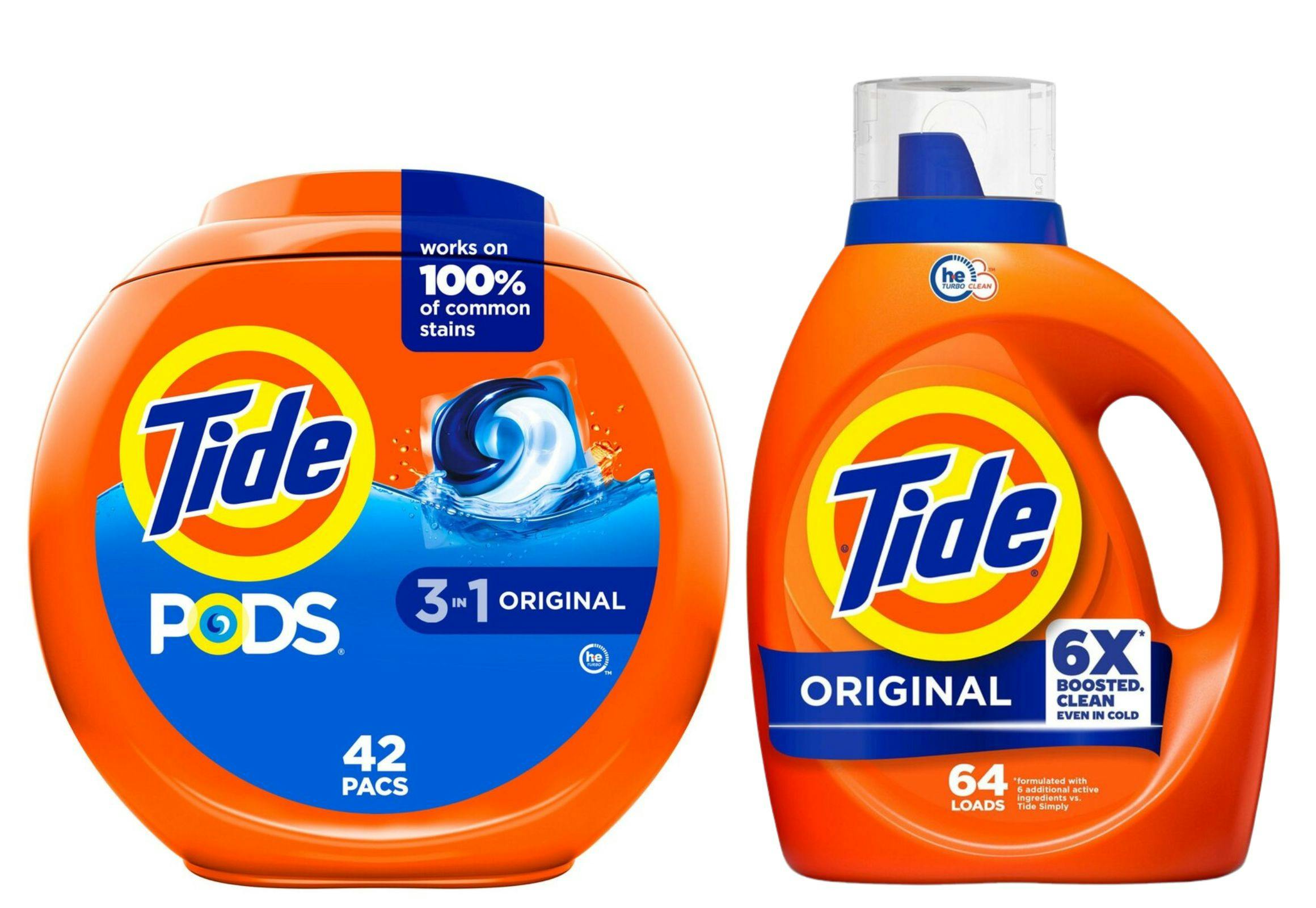 2 Tide Detergents (106 loads)